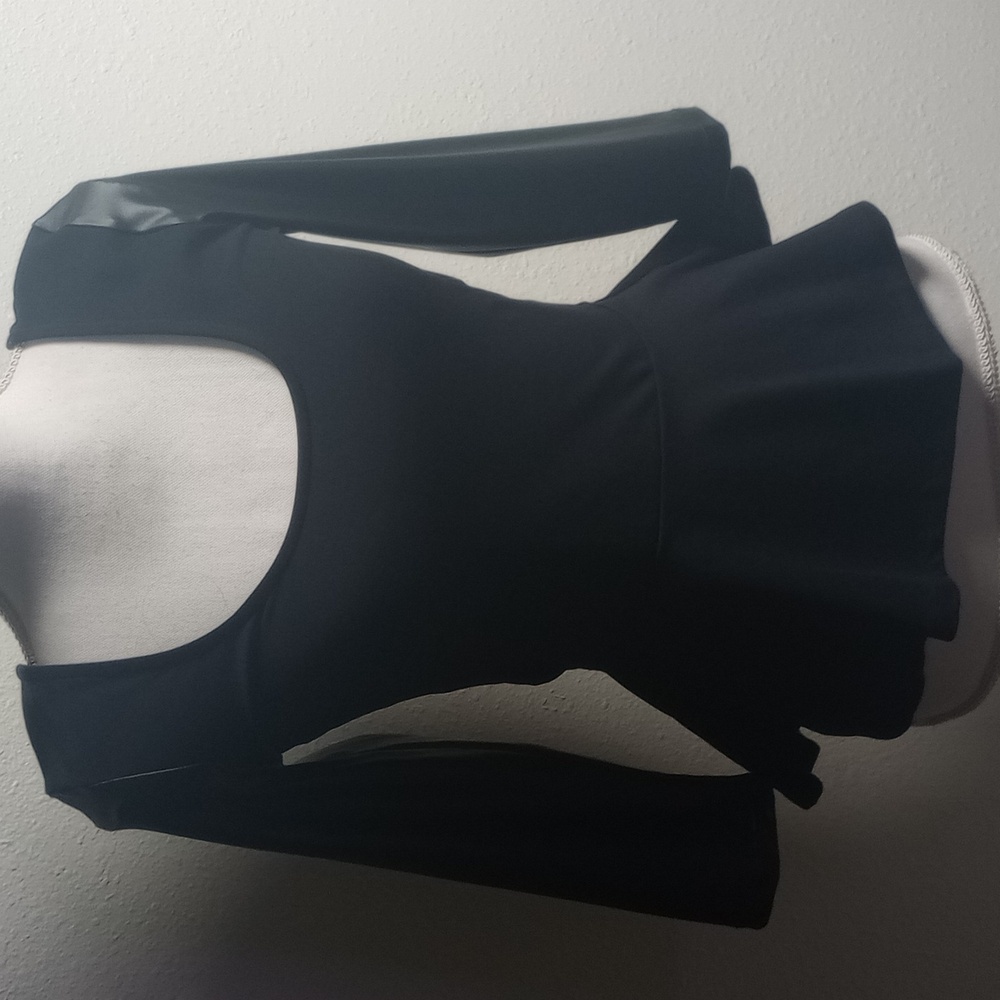 bebe Elegant Black Peplum Top